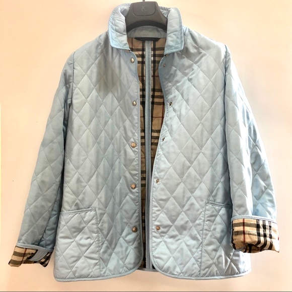 light blue burberry jacket